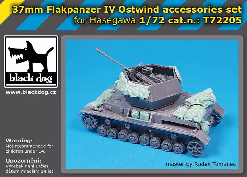 1:72 German 37 mm Flakpanzer IV Ostwind - Accessories Set (for Hasegawa Kits)