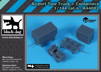 1:144 Airport tow truck + containers