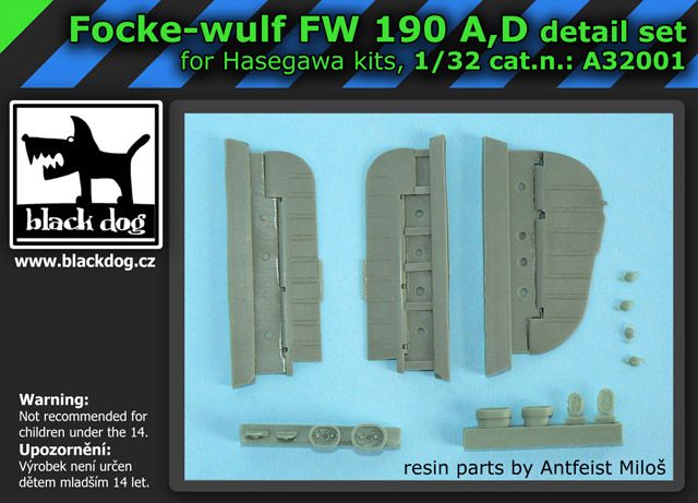 1:32 Focke-Wulf FW 190 A, D detail set for Hasegawa kits