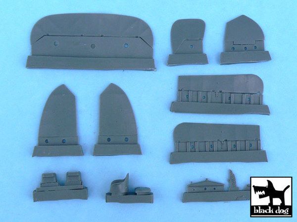 1:48 Albatros W4 detail set for Gavia 016/0109, 14 resin parts