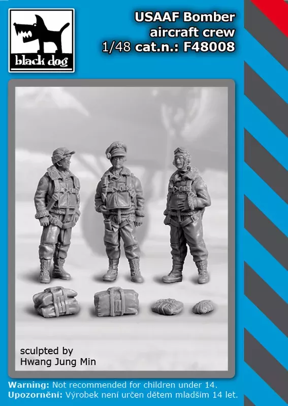1:48 USAAF Bomber aircraft crew (3 figures)