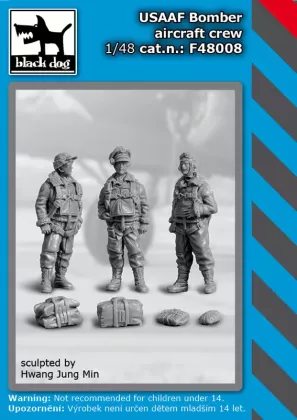 1:48 USAAF Bomber aircraft crew (3 figures)