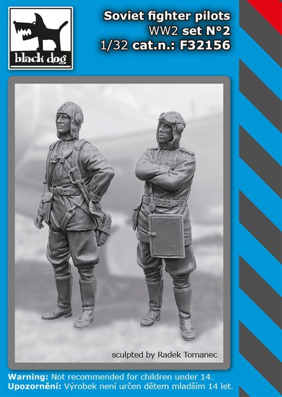 1:32 Soviet fighter pilots WW II set N°2