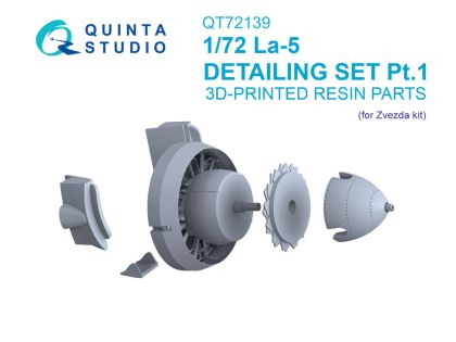 1:72 Lavochkin La-5 - Detailing Set Part 1 (for Zvezda Kits / 3D-Printed)