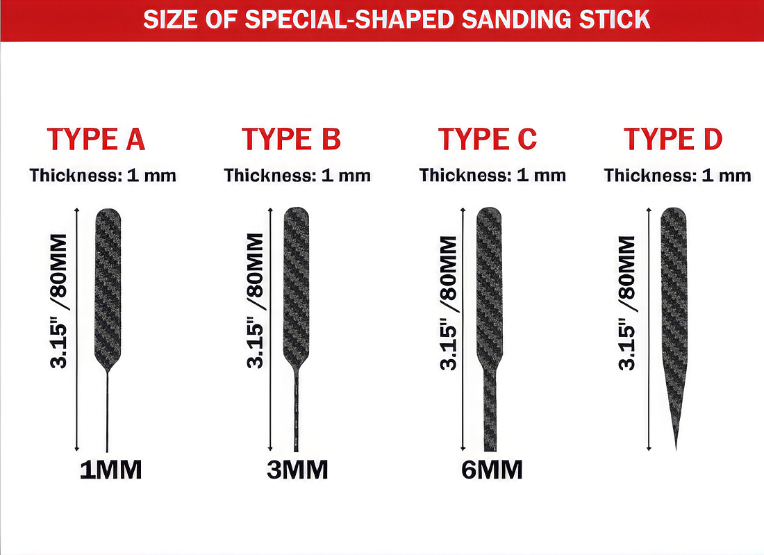 Carbon Fiber Sanding Sticks (1 mm)
