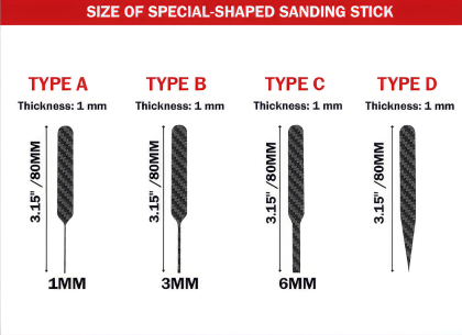 Carbon Fiber Sanding Sticks (1 mm)