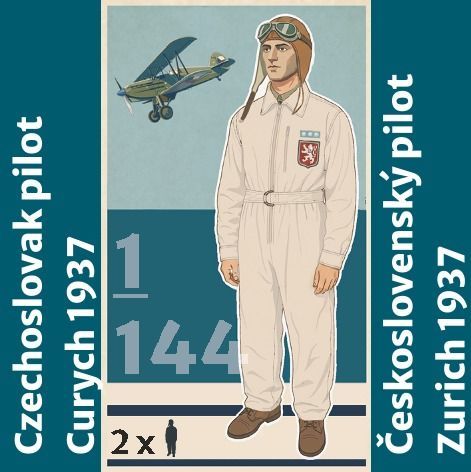 1:144 Československý pilot 30. léta