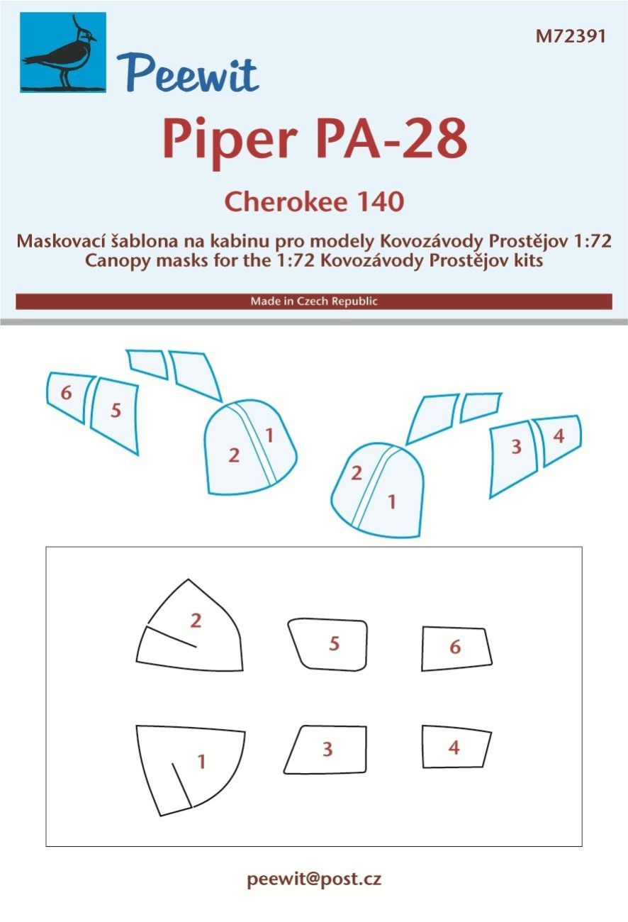 1:72 Piper PA-28 Cherokee 140 (Kovozávody Prostějov)