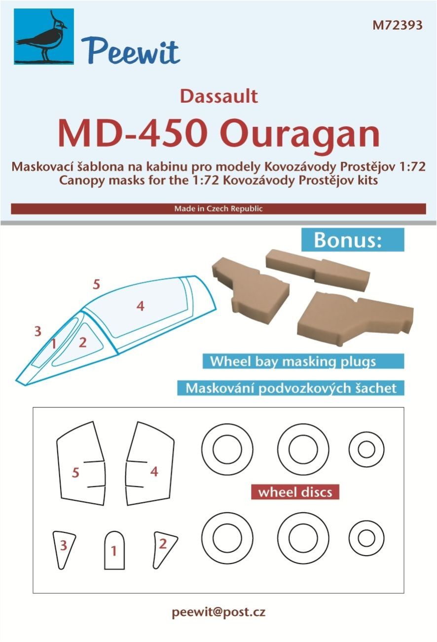 1:72 Dasault MD-450 Ouragan (Kovozávody Prostějov)