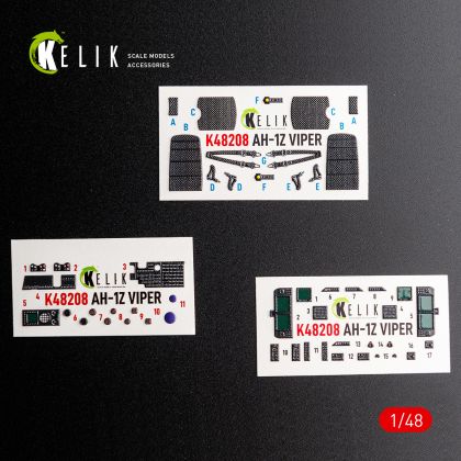 1:48 Bell AH-1 Z Viper - Interior 3D Decals (for Kitty Hawk and Zimi Model Kits)