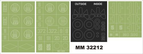 1:32 Macchi C.200 Saetta - Maxi Paint Mask Set (for Italeri Kits)