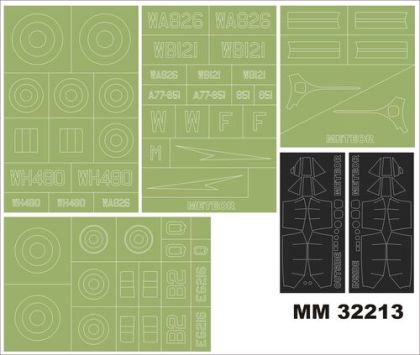 1:32 Gloster Meteor F.8 / FR.9 - Maxi Paint Mask Set (for Revell Kits)