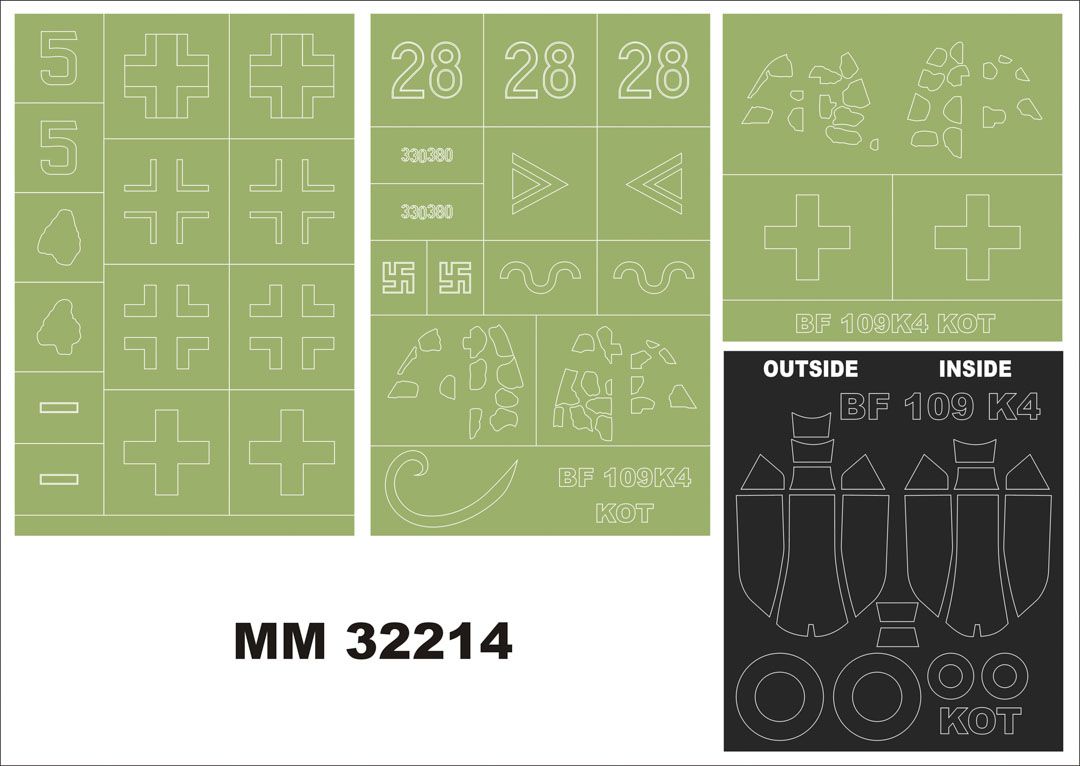 1:32 Bf-109 K-4 - Maxi Mask Set (for Kotare Kits)
