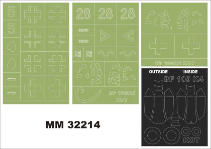 1:32 Bf-109 K-4 - Maxi Mask Set (for Kotare Kits)