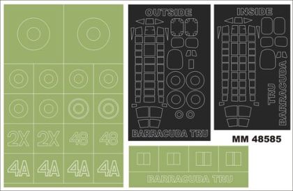 1:48 Fairey Barracuda - Maxi Paint Mask Set (for Trumpeter Kits)
