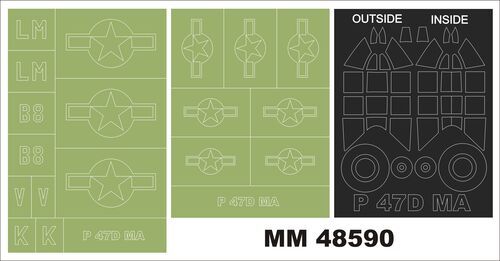 1:48 Republic P-47 D-11 RE - Maxi Paint Mask Set (for MiniArt Kits)