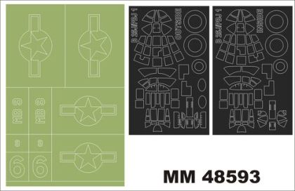 1:48 North American PBJ-1J Mitchell - Maxi Paint Mask Set (for HKM Kits)