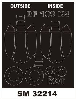 1:32 Bf-109 K-4 - Mini Mask Set (for Kotare Kits)