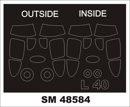 1:48 Orlican L-40 Meta Sokol - Mini Paint Mask Set (for Kovozavody Prostejov Kits)