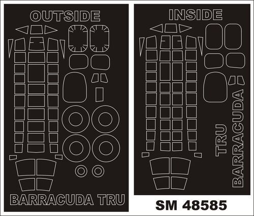 1:48 Fairey Barracuda - Mini Paint Mask Set (for Trumpeter Kits)