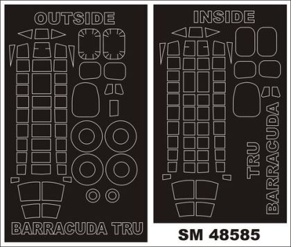 1:48 Fairey Barracuda - Mini Paint Mask Set (for Trumpeter Kits)