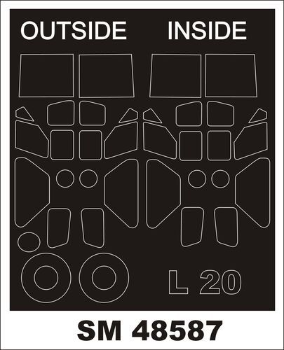 1:48 L-20A / U-6A Beaver - Mini Paint Mask Set (for Dora Wings Kits)