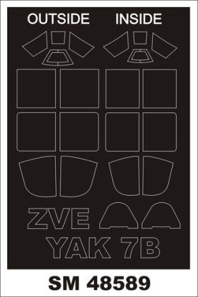 1:48 Yak- 7B - Mini Paint Mask Set (for Zvezda Kits)