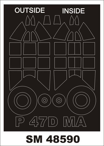 1:48 P-47 D-11 RE - Mini Paint Mask Set (for MiniArt Kits)
