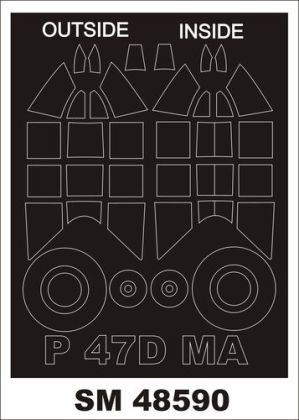 1:48 P-47 D-11 RE - Mini Paint Mask Set (for MiniArt Kits)