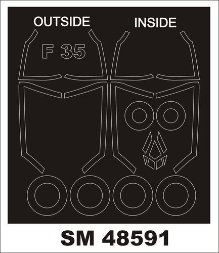 1:48 F-35 A Lightning II - Mini Paint Mask Set (for Italeri Kits)
