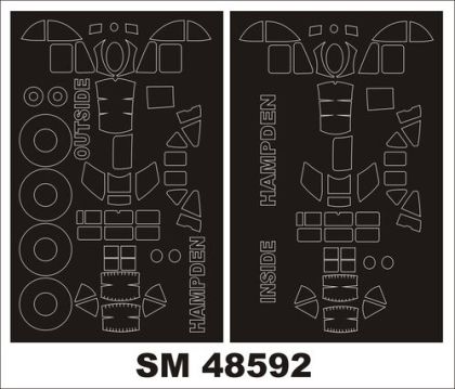 1:48 Handley Page HP.52 Hampden B.Mk.I - Mini Paint Mask Set (for ICM Kits)
