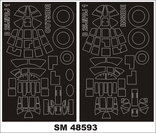 1:48 PBJ-1J Mitchell - Mini Paint Mask Set (for HKM Kits)