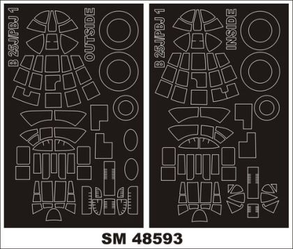 1:48 PBJ-1J Mitchell - Mini Paint Mask Set (for HKM Kits)