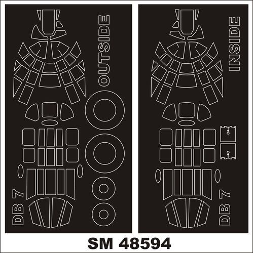 1:48 Douglas DB-7B Boston III - Mini Paint Mask Set (for HKM Kits)