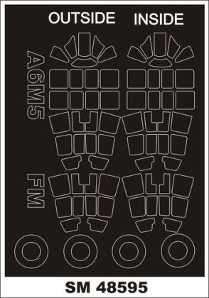 1:48 Mitsubishi A6M5a Zero - Mini Paint Mask Set (for FineMolds Kits)
