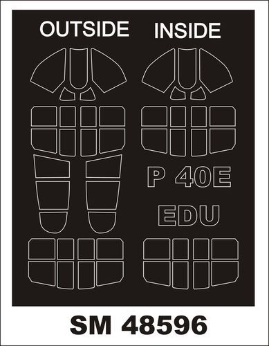 1:48 P-40 E Warhawk - Mini Paint Mask Set (for Eduard Kits)