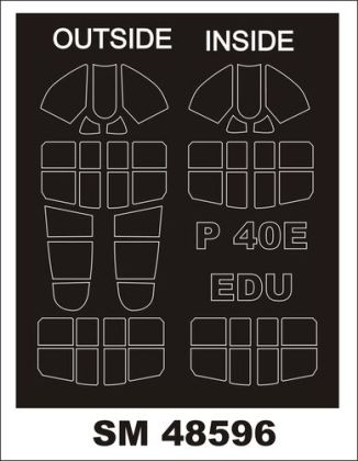 1:48 P-40 E Warhawk - Mini Paint Mask Set (for Eduard Kits)