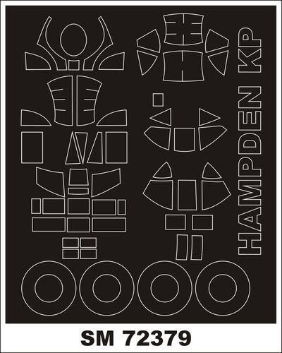 1:72 Handley Page Hampden Mk.I - Mini Paint Mask Set (for Kovozavody Prostejov Kits)
