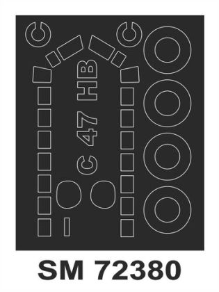 1:72 Douglas C-47 A - Mini Paint Mask Set (for IBG Kits)