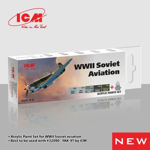 WWII Soviet aviation Acrylic Paints Set