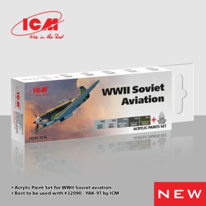 WWII Soviet aviation Acrylic Paints Set