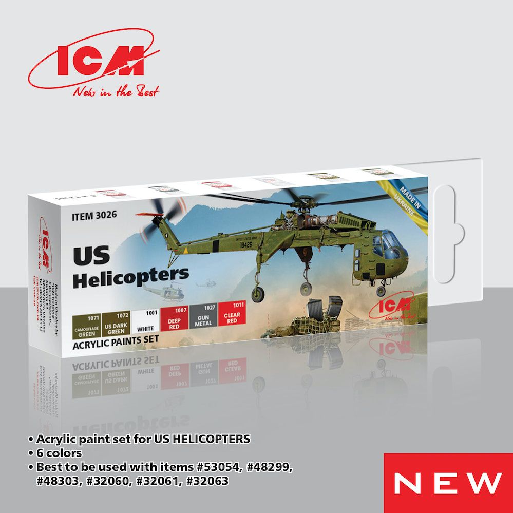 US Helicopters Acrylic paint set