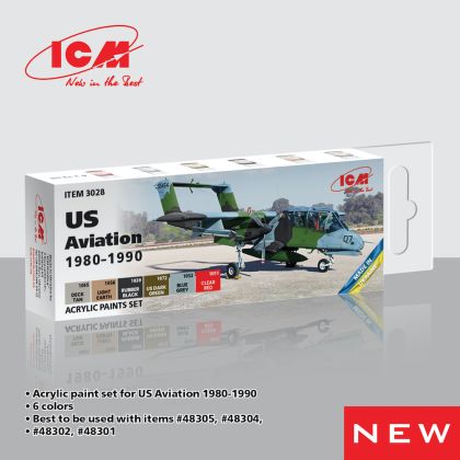 US Aviation 1980 - 1990 Acrylic paint set