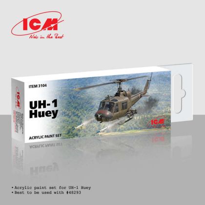 Bell UH-1C Huey Gunship Acrylic paint set 