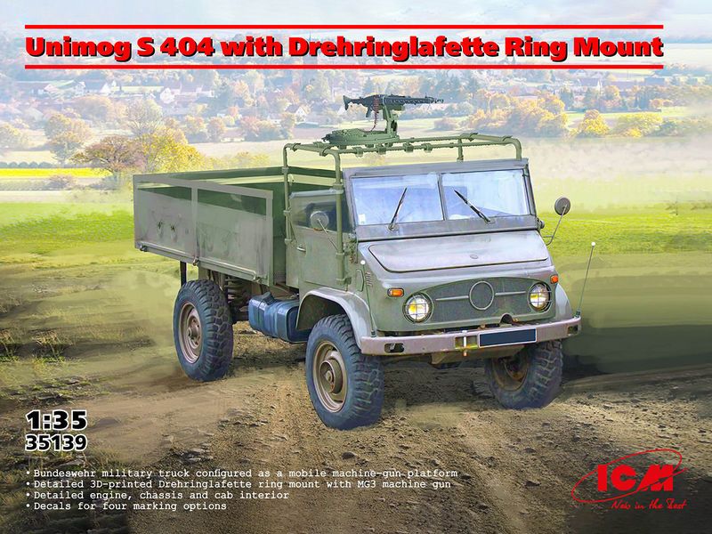 1:35 Unimog S 404 with Drehringlafette Ring Mount
