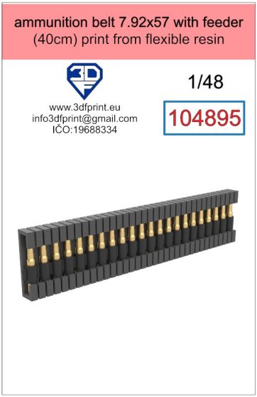 1:48 ammunition belt 7.92x57 with feeder
