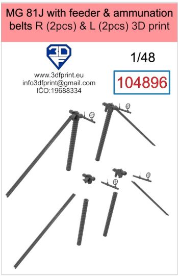 1:48 MG-81J with ammunation feeder L (2pcs) and R (2pcs)