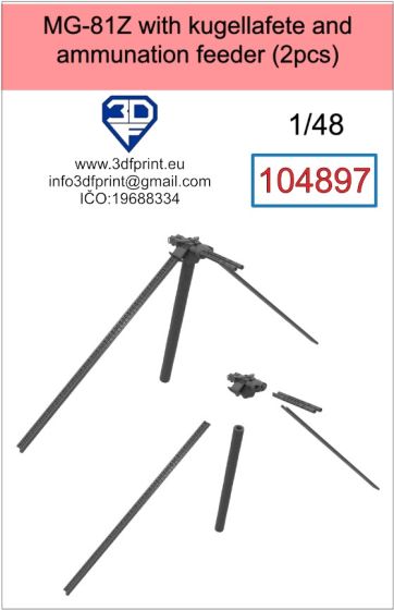 1:48 MG-81Z with kugellafete and ammunation feeder (2pcs)