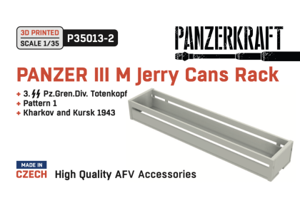 1:35 Panzer III M jerry cans rack, 3 SS Pz.Gren.Div. Totenkopf, pattern 1, Kharkov and Kursk 1943
