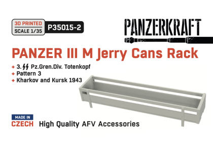 1:35 Panzer III M jerry cans rack, 3 SS Pz.Gren.Div. Totenkopf, pattern 3, Kharkov and Kursk 1943